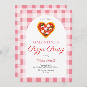 Pizza Galentine's Day Party Valentijn Kaart