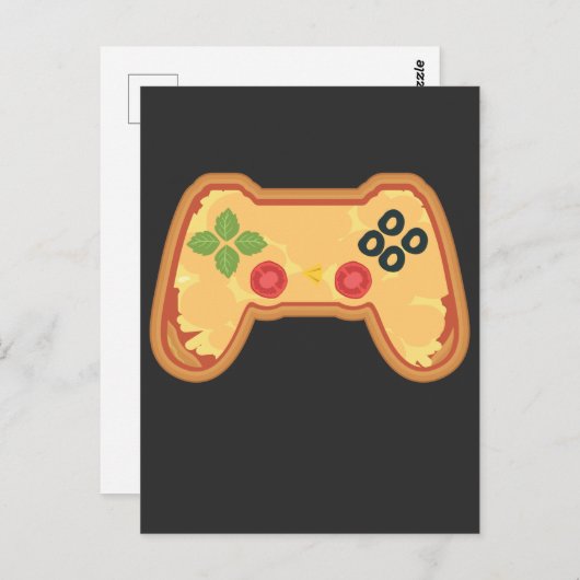 Pizza Gaming Controller Fast Food Gamer Briefkaart (Voorkant / Achterkant)