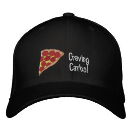 Pizza Geborduurde Pet- Je Kan De Tekst Bewerken Pet