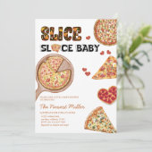 Pizza | Genderneutraal Baby shower Kaart (Staand voorkant)