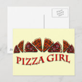 Pizza Girl Briefkaart (Voorkant / Achterkant)