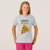 Pizza Girls' Hanes TAGLESS® T-Shirt (Voorkant volledig)