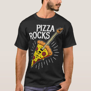 Pizza Gitaar - Grappige Pizza Rocks T-shirt