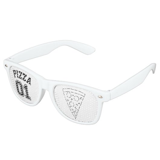 Pizza Glasses Retro Zonnebril (Gekanteld)