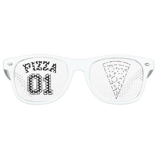 Pizza Glasses Retro Zonnebril (Voorkant)