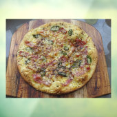 Pizza Gourmet Pizza Bianca Prosciutto Speck Italië Raamsticker (Vel 3)