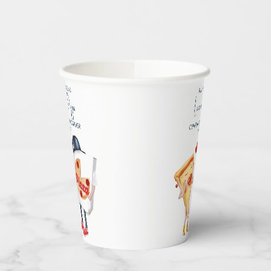 Pizza Grappige Bruiloftsdouche Papieren Bekers (Links)