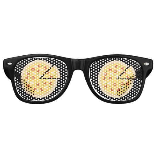 PIZZA GRAPPIGE FEESTZONNEBRIL RETRO ZONNEBRIL (Voorkant)