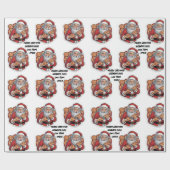 Pizza grappige kerst bewerkbare WRAP Cadeaupapier (Vlak)