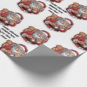 Pizza grappige kerst bewerkbare WRAP Cadeaupapier (Hoek)