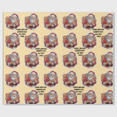 Pizza grappige kerst bewerkbare WRAP Cadeaupapier (Vlak)