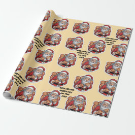 Pizza grappige kerst bewerkbare WRAP Cadeaupapier