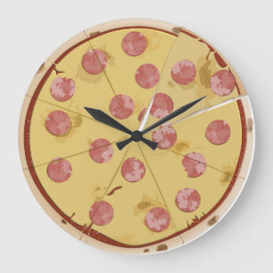 PIZZA grappige MUUR KLOK