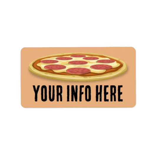 PIZZA GROTE RETOURADRESLABELS ETIKET (Voorkant)