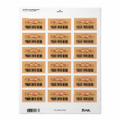 PIZZA GROTE RETOURADRESLABELS ETIKET (Full Sheet)