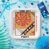 Pizza Haal de naam van het feest Papieren Bordje (Feest)