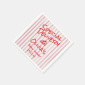 Pizza Hand getrokken Rode Speciale Bezorging Douch Servet (Hoek)