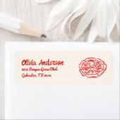 Pizza Hand getrokken Speciale Levering Baby shower Etiket (Insitu)