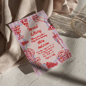 Pizza Hand getrokken speciale levering Baby shower Kaart