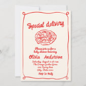 Pizza Hand getrokken Speciale Levering Fun Baby sh Kaart (Voorkant)