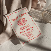 Pizza Hand getrokken Speciale Levering Fun Baby sh Kaart