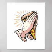 Pizza Hands bidden - Hartelijk dank voor dit eten Poster (Voorkant)