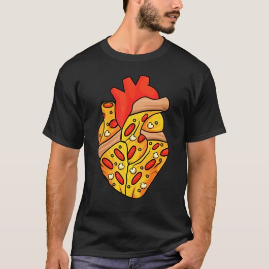 Pizza Hart Slice Napolitaanse Pizzeria Pizzaiolo C T-shirt (Voorkant)