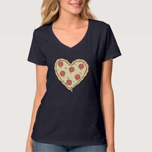 Pizza Hart Smeltende Kaas Graphic T-shirt (Voorkant)
