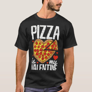 Pizza Hart Valentijnsdag Heren Dames Pepperoni T-shirt