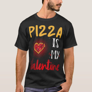 Pizza Hart Valentijnsdag Heren Dames Pepperoni T-shirt