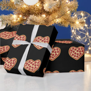 Pizza hartvormige Schattigee Valentijnsdag Cadeaupapier