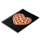 Pizza hartvormige Schattigee Valentijnsdag Notitieboek (Linkerzijde)