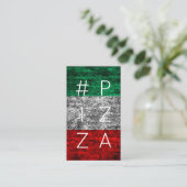 #PIZZA hashtag italiaanse vlag loyaliteitspunkkaar Klantenkaartje (Staand voorkant)
