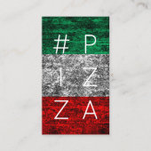 #PIZZA hashtag italiaanse vlag loyaliteitspunkkaar Klantenkaartje (Voorkant)