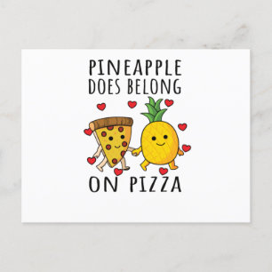 Pizza Hawaii Pineapple Pizza Food Briefkaart