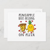 Pizza Hawaii Pineapple Pizza Food Briefkaart (Voorkant / Achterkant)