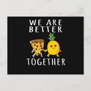 Pizza Hawaii Pineapple Pizza Food Briefkaart