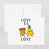 Pizza Hawaii Pineapple Pizza Food Briefkaart (Voorkant / Achterkant)