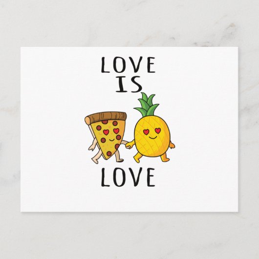 Pizza Hawaii Pineapple Pizza Food Briefkaart (Voorkant)