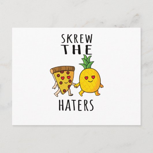 Pizza Hawaii Pineapple Pizza Food Briefkaart (Voorkant)