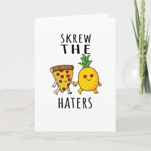 Pizza Hawaii Pineapple Pizza Food Kaart (Voorkant)