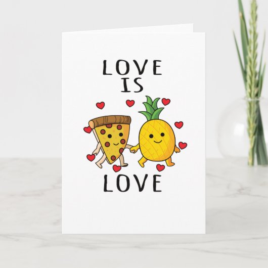 Pizza Hawaii Pineapple Pizza Food Kaart (Voorkant)