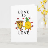 Pizza Hawaii Pineapple Pizza Food Kaart (Gele Bloem)