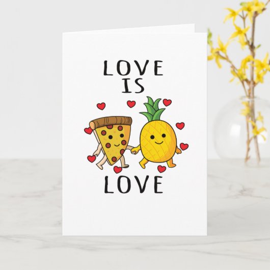 Pizza Hawaii Pineapple Pizza Food Kaart (Gele Bloem)