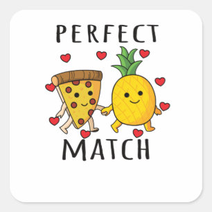 Pizza Hawaii Pineapple Pizza Food Vierkante Sticker