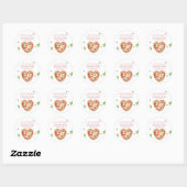Pizza heart baby shower - prayer ronde sticker (Vel)