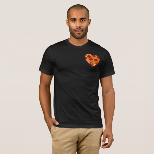 Pizza Heart Pocket T-Shirt (Voorkant volledig)