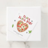 Pizza Heart waterverf baby shower Bedankjes Labels (In situ)