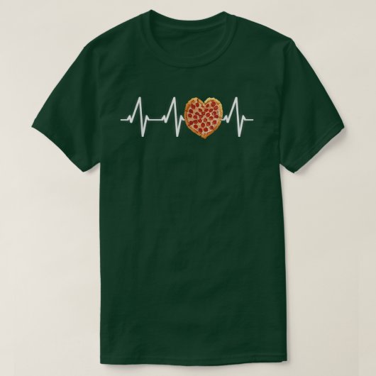 Pizza Heartbeat Pizza Pulse Food Lover Foodie Pizz T-shirt (Design voorkant)