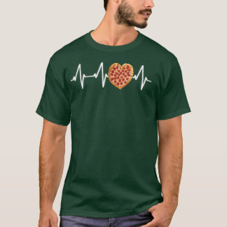 Pizza Heartbeat Pizza Pulse Food Lover Foodie Pizz T-shirt